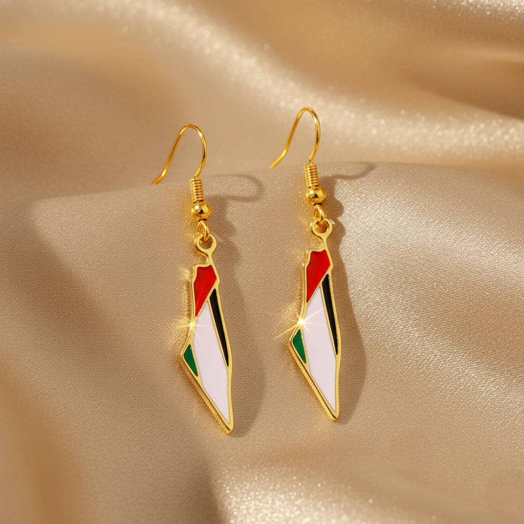 Palestine Map Earrings