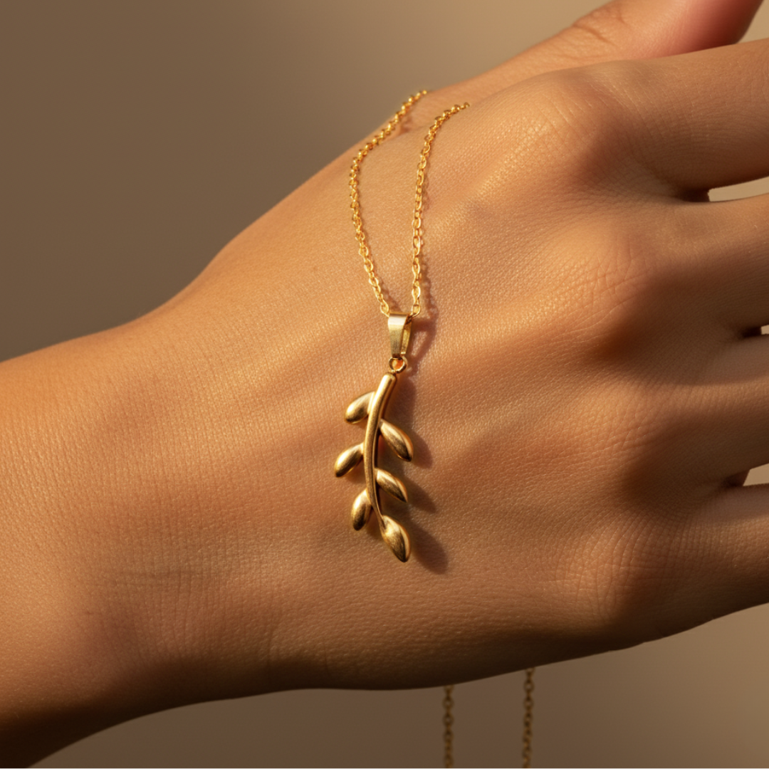 Palestine Olive Branch Necklace