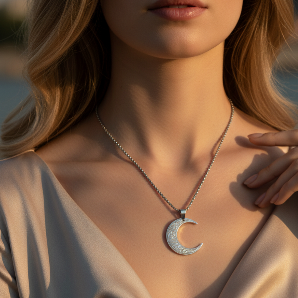 Celestia Crescent Necklace