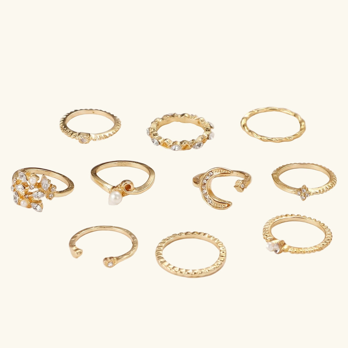 Layali Moonlight Ring Set