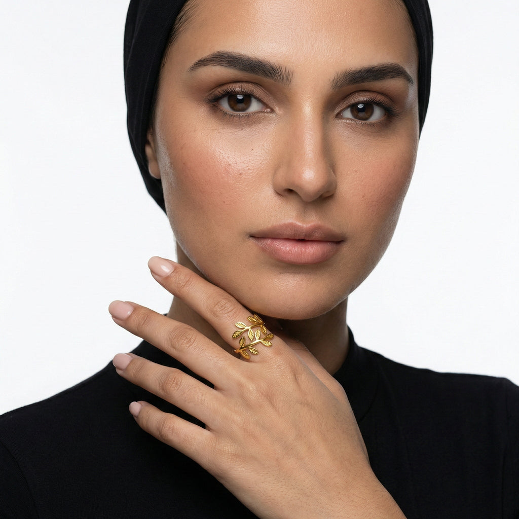 Palestine Olive Leaf Ring