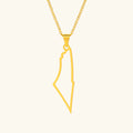 Palestine Map Necklace