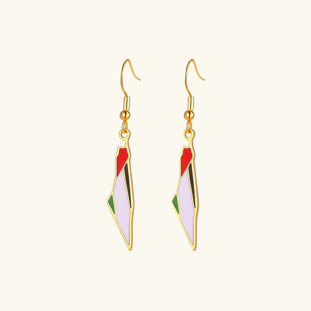 Palestine Map Earrings
