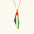 Palestine Pride Map Necklace