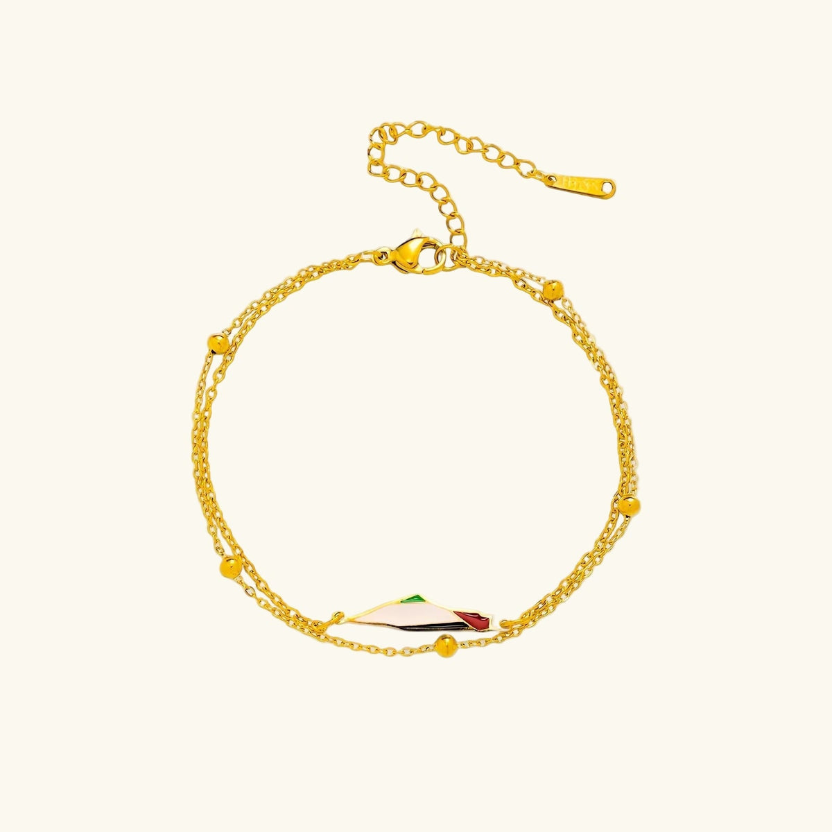 Palestine Map Bracelet